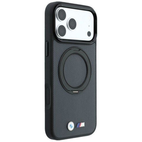 Etui BMW Kevlar Ring Stand 360 MagSafe do iPhone 18 Pro / 17 Pro antracyt