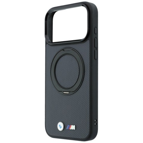 Etui BMW Kevlar Ring Stand 360 MagSafe do iPhone 18 Pro / 17 Pro antracyt