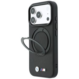 Etui BMW Kevlar Ring Stand 360 MagSafe do iPhone 18 Pro / 17 Pro czarny