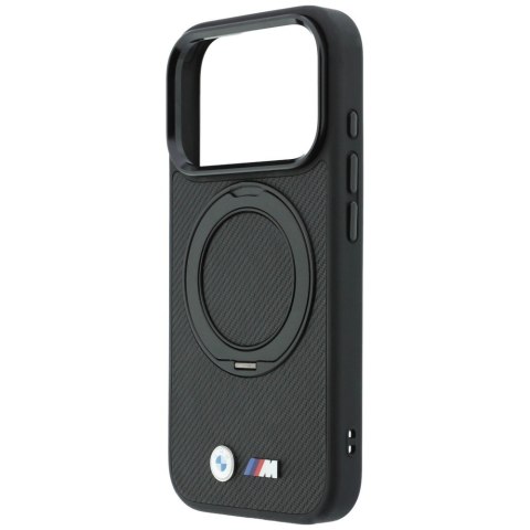 Etui BMW Kevlar Ring Stand 360 MagSafe do iPhone 18 Pro / 17 Pro czarny