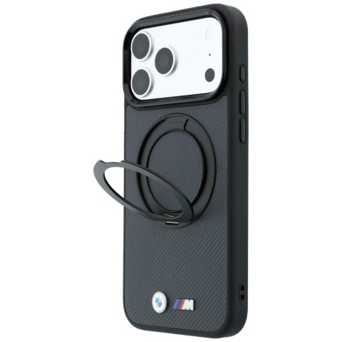 Etui BMW Kevlar Ring Stand 360 MagSafe do iPhone 18 Pro Max / 17 Pro Max antracyt