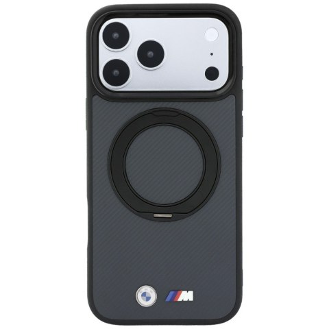 Etui BMW Kevlar Ring Stand 360 MagSafe do iPhone 18 Pro Max / 17 Pro Max antracyt