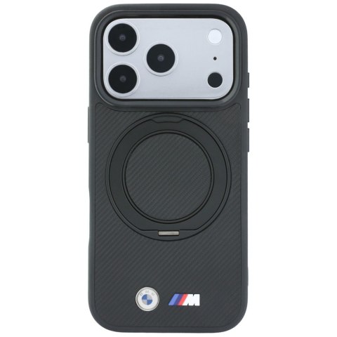 Etui BMW Kevlar Ring Stand 360 MagSafe do iPhone 18 Pro Max / 17 Pro Max czarny