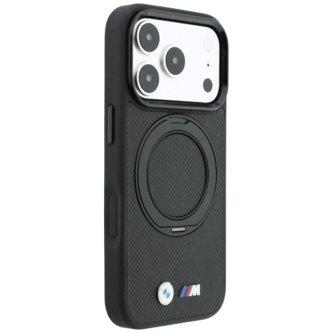 Etui BMW Kevlar Ring Stand 360 MagSafe do iPhone 18 Pro Max / 17 Pro Max czarny