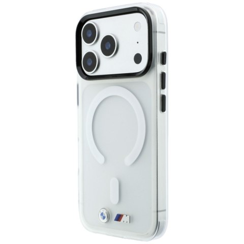 Etui BMW M IML Frosted Metal Logo & Trims MagSafe do iPhone 18 Pro / 17 Pro przezroczysty