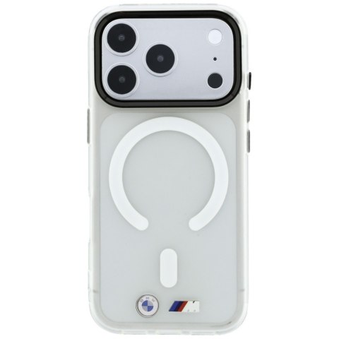 Etui BMW M IML Frosted Metal Logo & Trims MagSafe do iPhone 18 Pro / 17 Pro przezroczysty