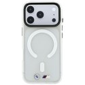 Etui BMW M IML Frosted Metal Logo & Trims MagSafe do iPhone 18 Pro Max / 17 Pro Max przezroczysty