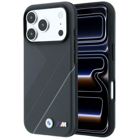 Etui BMW M Tire Track with Silver Line MagSafe do Iphone 18 Pro/ 17 Pro antracytowy