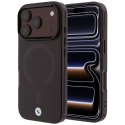 Etui BMW Sign Frosted IML & Metal Logo MagSafe do iPhone 18 Pro / 17 Pro burgundowy