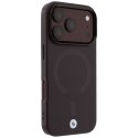 Etui BMW Sign Frosted IML & Metal Logo MagSafe do iPhone 18 Pro / 17 Pro burgundowy