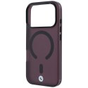 Etui BMW Sign Frosted IML & Metal Logo MagSafe do iPhone 18 Pro / 17 Pro burgundowy