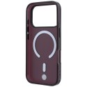 Etui BMW Sign Frosted IML & Metal Logo MagSafe do iPhone 18 Pro / 17 Pro burgundowy
