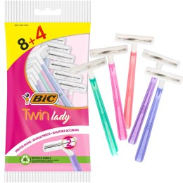 BIC Maszynka Jednorazowa do Golenia Twin Lady 8+4 sztuk