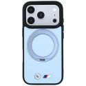 Etui BMW Kevlar Ring Stand 360 MagSafe do iPhone 18 Pro / 17 Pro niebieski
