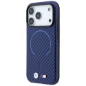Etui BMW M Carbon Printed Ring MagSafe do iPhone 18 Pro Max / 17 Pro Max granatowy