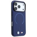 Etui BMW M Carbon Printed Ring MagSafe do iPhone 18 Pro Max / 17 Pro Max granatowy