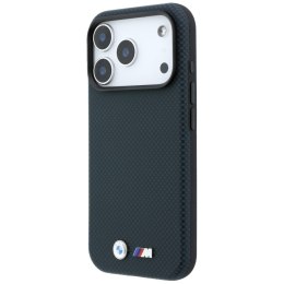 Etui BMW M Quadrille Kevlar Metal Logo MagSafe do iPhone 18 Pro Max / 17 Pro Max granatowy