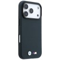 Etui BMW M Quadrille Kevlar Metal Logo MagSafe do iPhone 18 Pro Max / 17 Pro Max granatowy