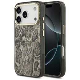 Etui Guess Python Pattern MagSafe do iPhone 18 Pro Max / 17 Pro Max brązowy