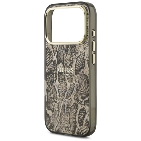 Etui Guess Python Pattern MagSafe do iPhone 18 Pro Max / 17 Pro Max brązowy