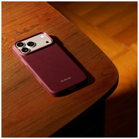 Etui PITAKA Summa Case MagSafe do iPhone 18 Pro Max / 17 Pro Max burgundowy