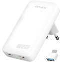 Ładowarka sieciowa 4smarts FlatPlug Slim Dual 45W GaN 2xUSB-C biały
