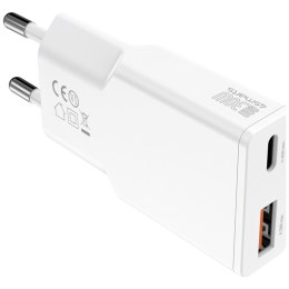 Ładowarka sieciowa 4smarts PDPlug Duos Slim 30W GaN USB-C, USB-A biały