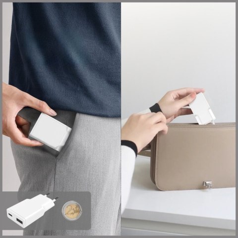 Ładowarka sieciowa 4smarts PDPlug Duos Slim 30W GaN USB-C, USB-A biały