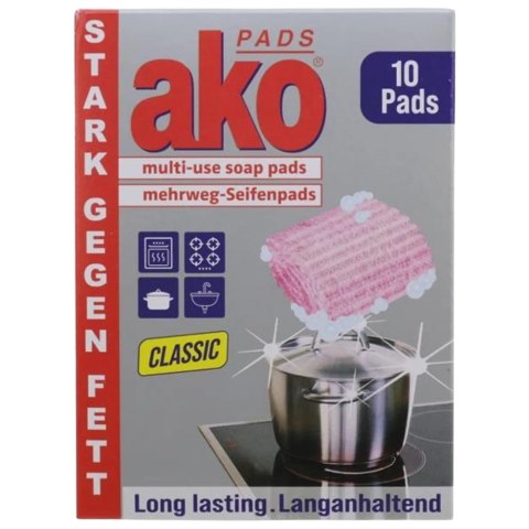 Ako Classic Pads Nawilżone Gąbki Czyszczące 10 szt.