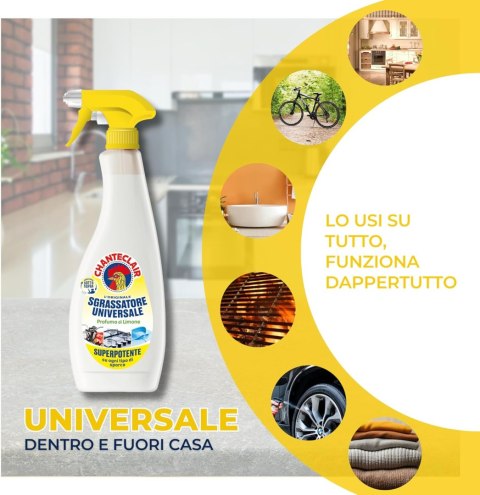 Chanteclair Sagrassatore Uniwersalny Odtłuszczacz Cytrynowy Opakowanie Uzupełniające 600 ml