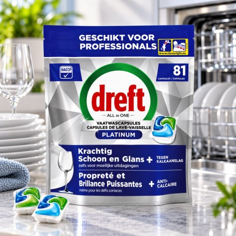 Dreft Platinium Kapsułki do Zmywarki 81 szt.