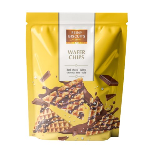 Feiny Biscuits Chipsy Waflowe z Kakao i Kryształkami Soli 70 g