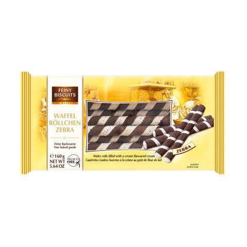Feiny Biscuits Rurki Waflowe Zebra 160 g