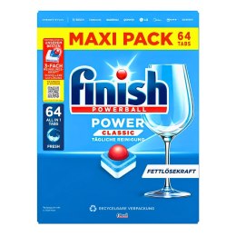 Finish Powerball Power Classic All in1 Fresh Tabletki do Zmywarki 64 szt.