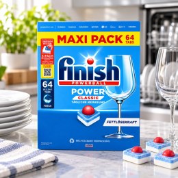 Finish Powerball Power Classic All in1 Fresh Tabletki do Zmywarki 64 szt.