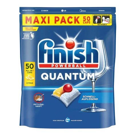 Finish Powerball Quantum Citrus All in 1 Maxi Pack Tabletki do Zmywarki 50 szt.