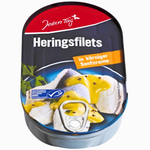 Jeden Tag Filety Śledziowe w Ziarnistym Sosie Musztardowym 200 g