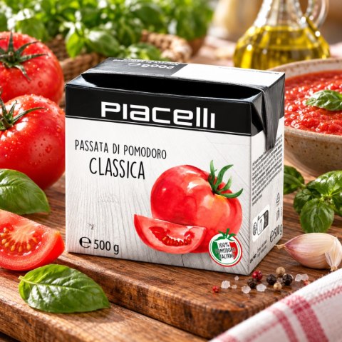 Piacelli Passata di Pomodoro Klasyczna Passata Pomidorowa 500 g