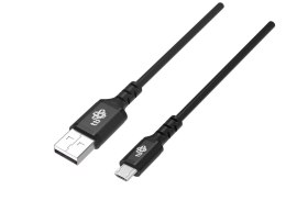 Kabel USB-Micro USB 1m silikonowy czarny Quick Charge