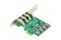 Karta rozszerzeń (Kontroler) USB 3.0 PCI Express 4xUSB 3.0 Low Profile Chipset: VL805