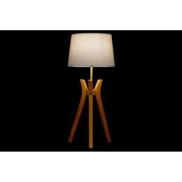 Lampa stołowa DKD Home Decor Brązowy Beżowy Poliester Drewno 220 V 50 W