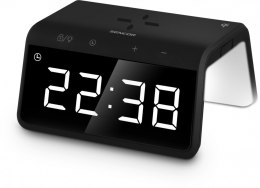 Cyfrowy zegar z budzikiem i bezprzewodową ładowarka SDC 7900QI