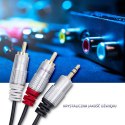 Kabel 2xRCA / Mini Jack 3.5mm | 3m | czarny