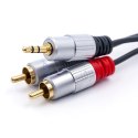 Kabel 2xRCA / Mini Jack 3.5mm | 3m | czarny