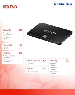 Dysk SSD 870EVO MZ-77E250B/EU 250GB