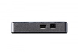 HUB/Koncentrator 4-portowy USB 2.0 HighSpeed, aktywny, czarno-srebrny