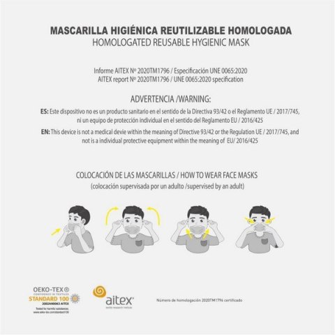 Maska higieniczna materiałowa wielokrotnego użytku Batman Dziecięcy Szary