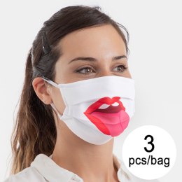 Maska higieniczna materiałowa wielokrotnego użytku Tongue Luanvi Rozmiar M Zestaw 3 sztuk