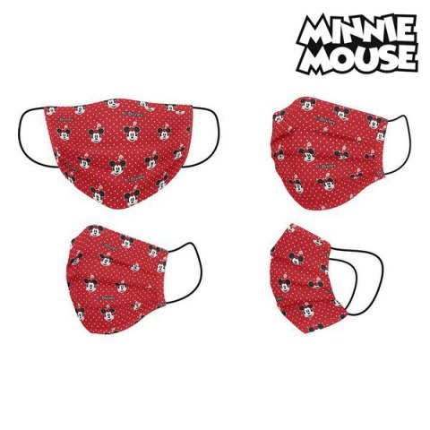 Maseczka Higieniczna Minnie Mouse + 11 lat Czerwony