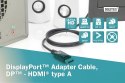 Kabel adapter DisplayPort 1.2 z zatrzaskiem 4K 60Hz UHD Typ DP/HDMI A M/M czarny 3m